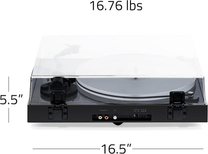 RT85 Turntable with Ortofon Cartridge, Acrylic Platter, Speed Control, and Vibration Isolation - High Fidelity Vinyl Record Player